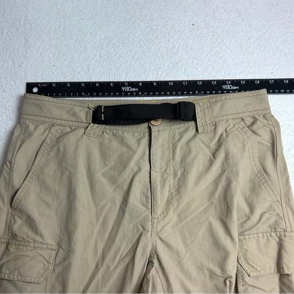 505 - Eddie Bauer Men’s Khaki Tan Pants side 34 x 32, Belt Included - Picture 11 of 15